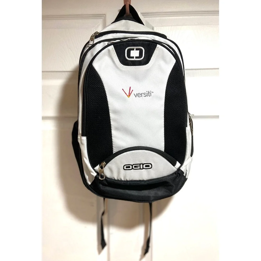 OGIO Versiti Backpack White Black Laptop Sleeve School Travel Commuter Bag